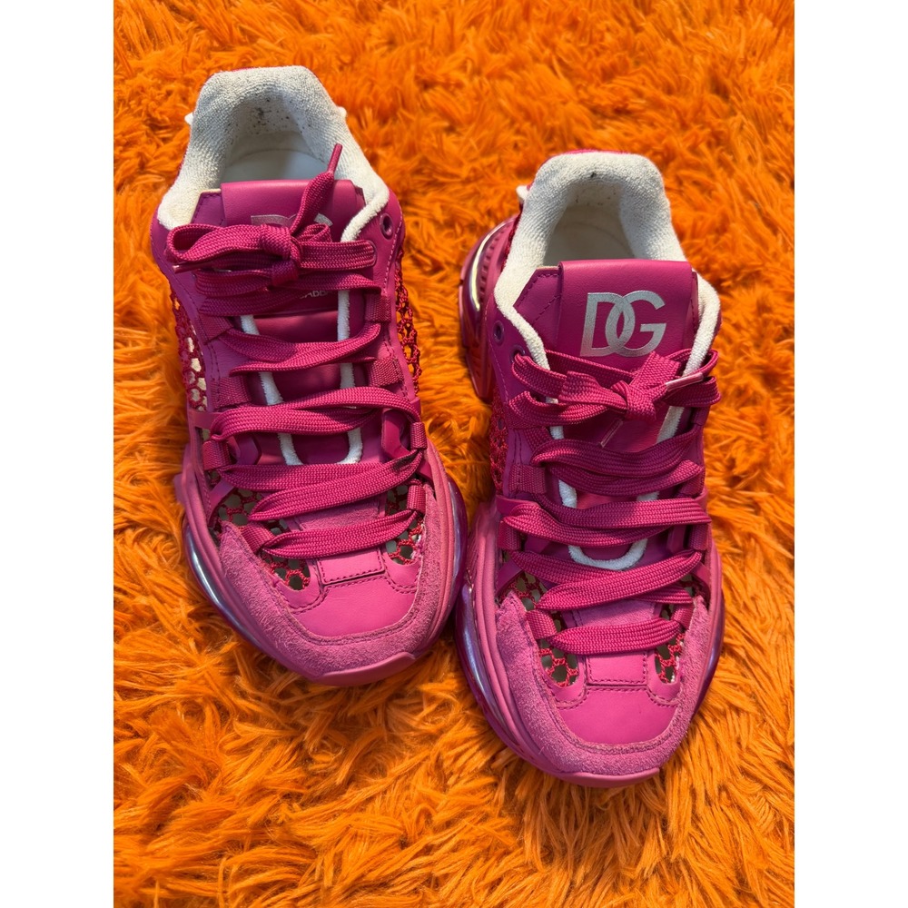 Dolce & Gabbana NS1 Sneakers Womens 38 Pink Fuchsia CK1984 Made in Italy DG